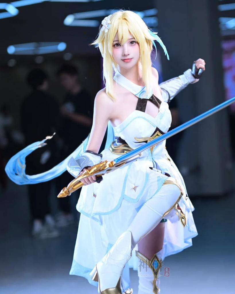 Quality Hotaru Cosplay with Traveler Genshin Cosplay School Stage Lumine Cosplay with [Good Product] Wig, (younger Sister), Impact, Costume, Adult,