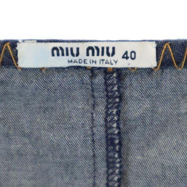 MIUMIU made in Italy Long sleeve one piece 40 Navy system Women Used