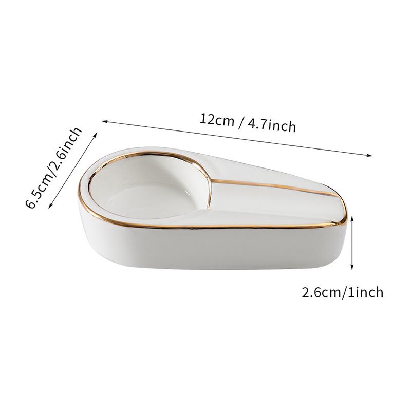 2025 New Cigar Ashtray Fashion Portable Cigar Smoking Accessories Single Slot Ceramic Cigar Ashtray Gift for Boyfriend Husband