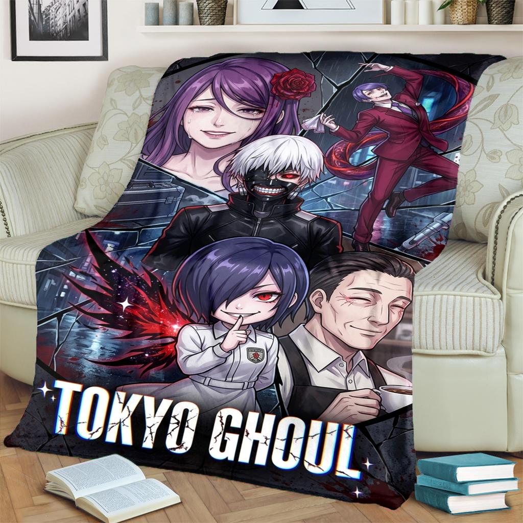Tokyo Ghoul Comfortable  Print Flannel Blanket  Warm for Beds, Chairs, Sofas, Bedrooms, Travel, Picnics-kwq197