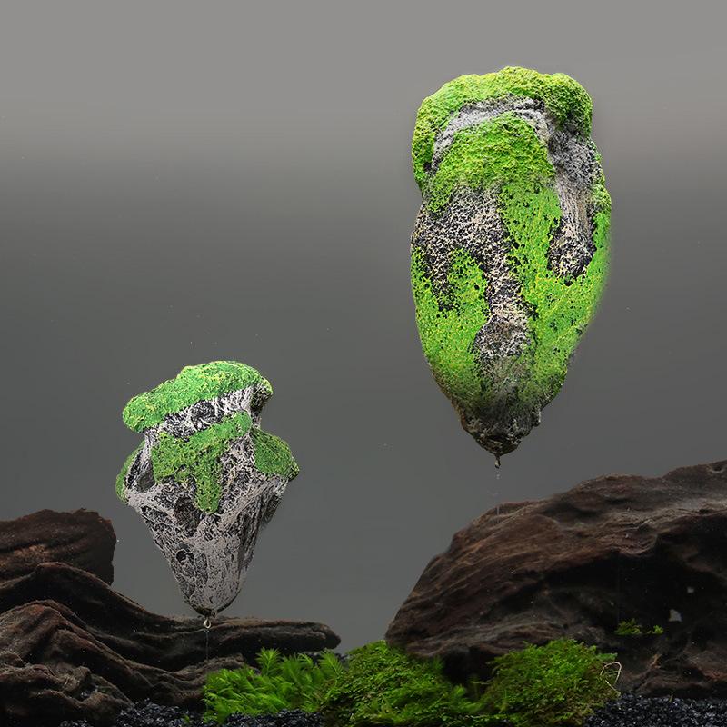 Floating Stone Aquarium Decor: Cross-border Avatar-Themed, Suspended Moss Stone for Fish Tank Landscaping