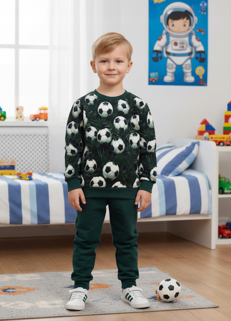 Boys' Tracksuit Set 110 Two-Piece For Kindergarten Cotton Balls