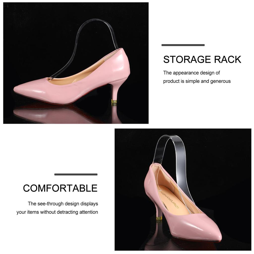 NUOLUX Acrylic Shoe Trees, 5-Piece Set, 12.5x21cm, Clear, for Sandal Support, Shoe Storage, Shoe Trees, and Display Inserts