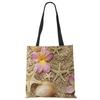 Ladies Shoulder Bag Blue Ocean Starfish Beach Sand Prints Tote Bag Linen Fabric Beautiful Casual Practical Handbag Casually