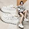 2025 Spring White Shoes New Soft Leather Casual Thick Sole Heightening Fashion Sports Comfortable Versatile Fashion Ins Tide