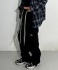 D So H Nylon Knee Zipper Pants Black