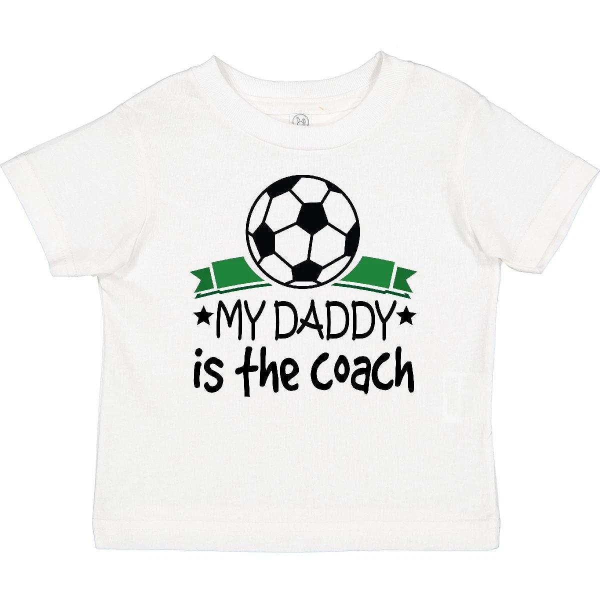Inktastic Soccer My Daddy Is The Coach Baby T-Shirt Team Assistant Son Daughter 120