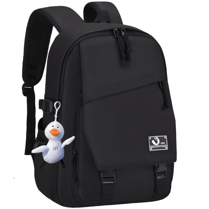 Large Capacity Solid Color Student Backpack With Anti Wear And Waterproof Technology For University And School