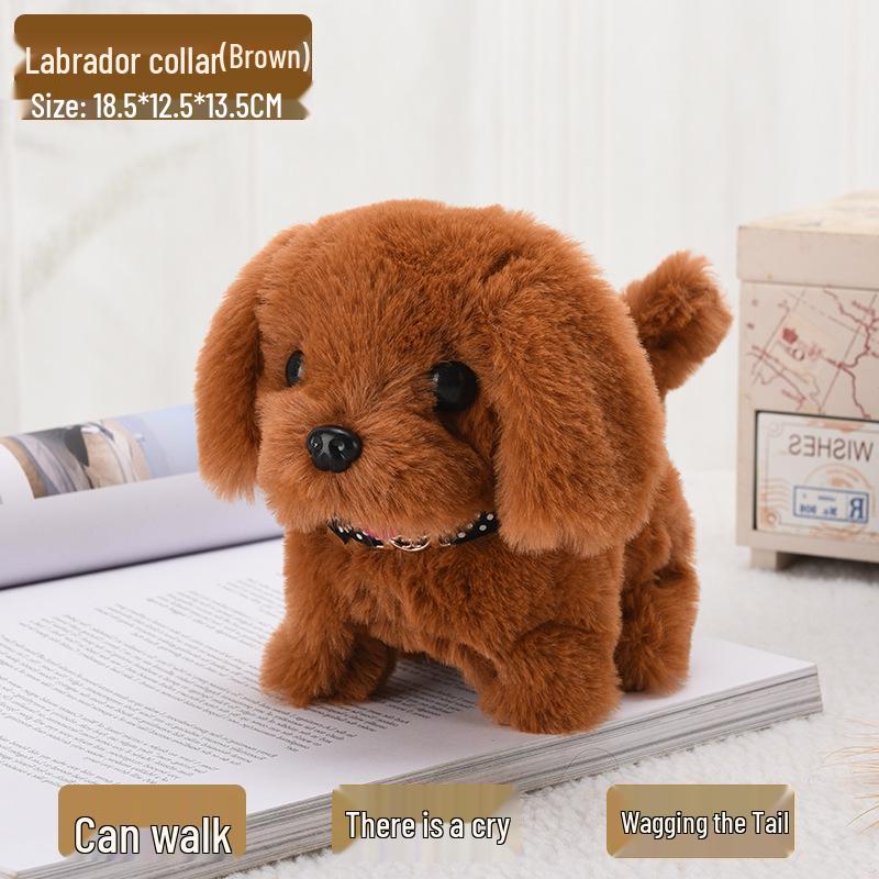 Interactive Walking & Barking Plush Puppy Robot Toy