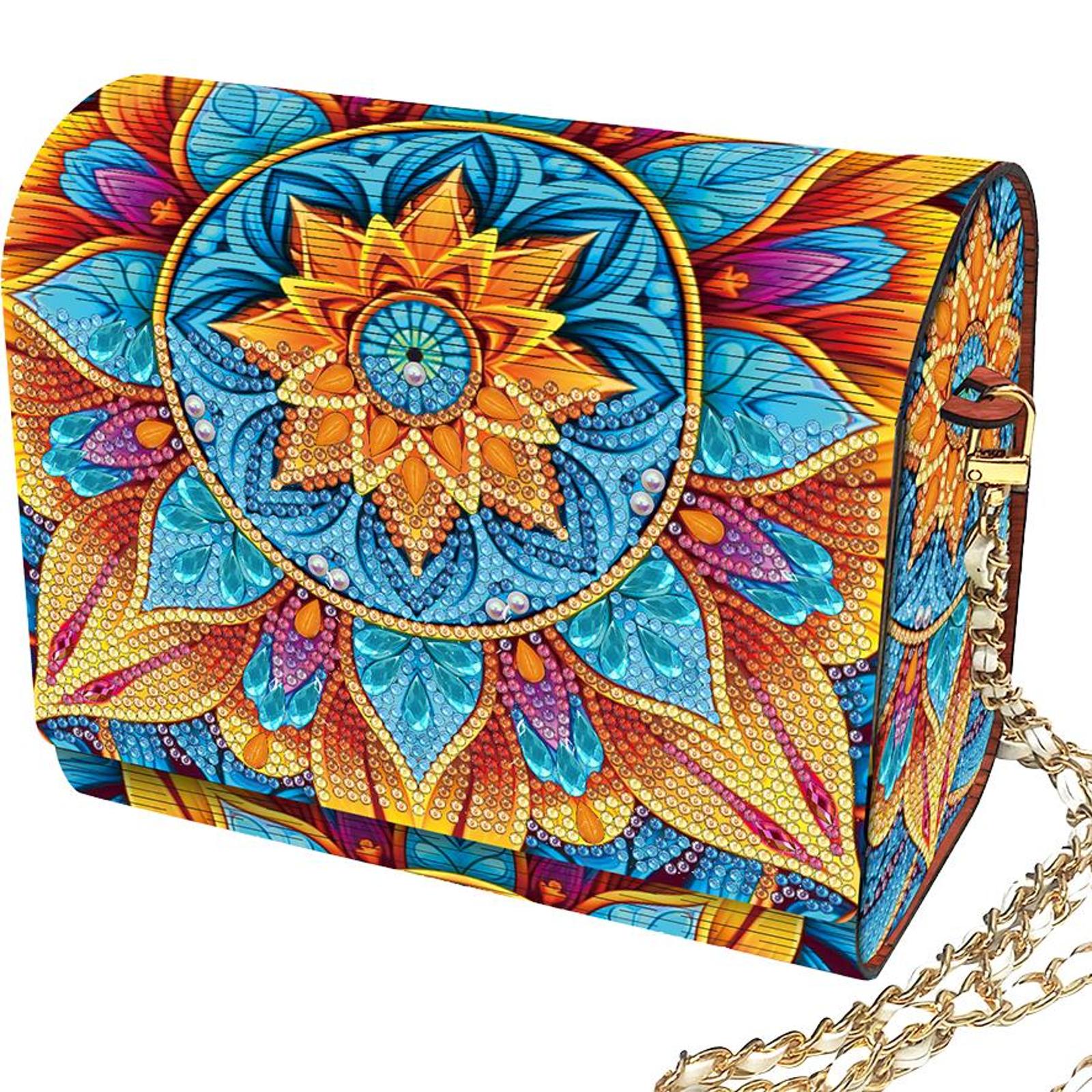 

DIY Diamond Painting 5D Diamond Painting Shoulder Bag Kit with Chain Bling Rhinestone Makeup Bag for Cash Carry Daily Use Travel