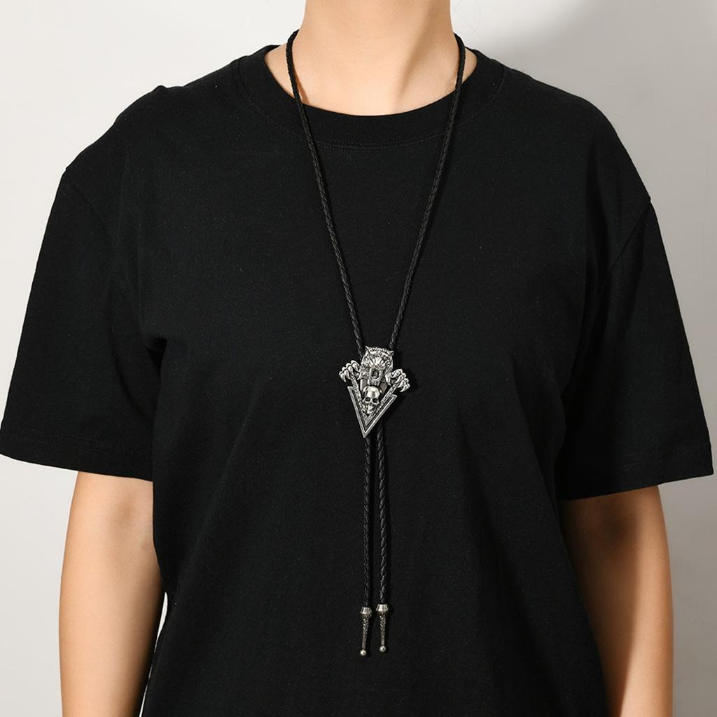 Vintage Western Cowboy Bolo Tie Horse Necktie Punk Lariat Necklace Costume Accessory Bolo Tie Western
