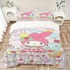 3pcs Happy Birthday My Melody Quilt Set - Soft and Comfortable Bedroom, Guest Room and Dorm Decor Bedding Set 1 Quilt Cover + 2 Pillowcases.W041