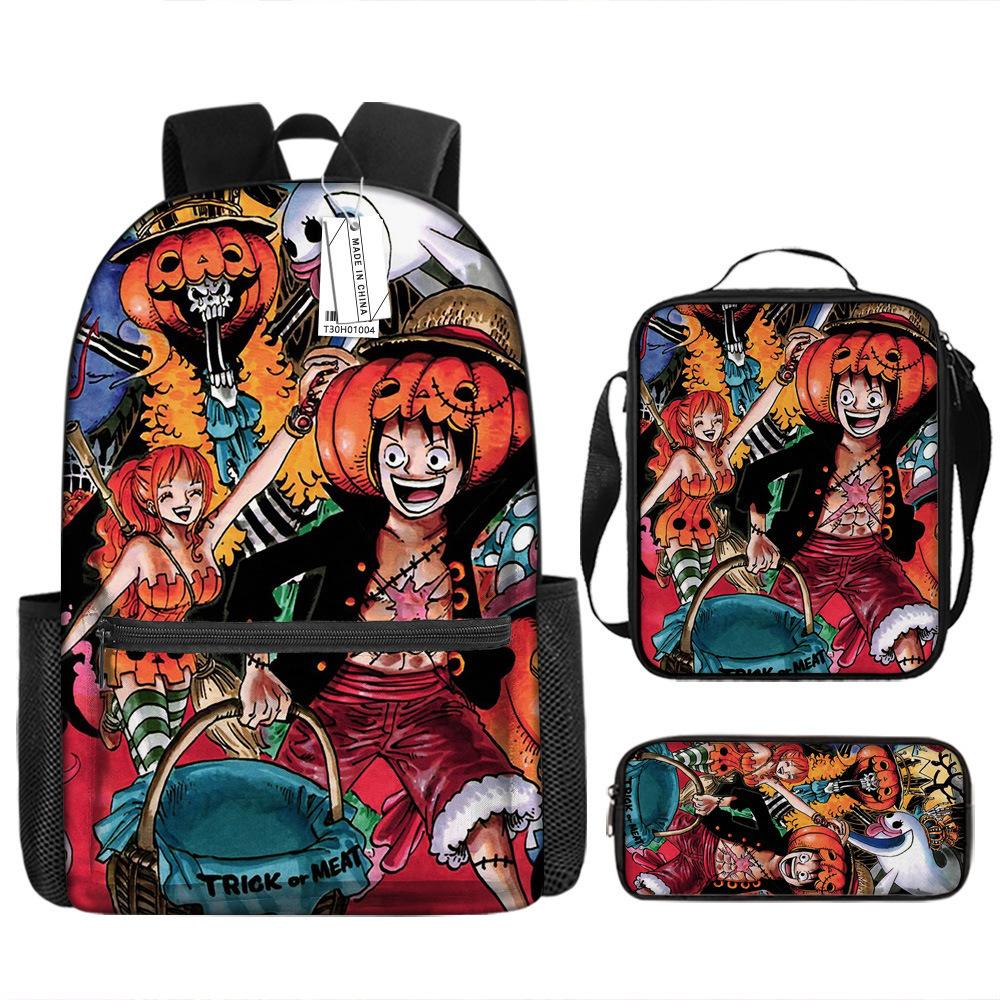 Popular Animation Backpack Student Schoolbag Boys Messenger Bag Girls Pencil Case