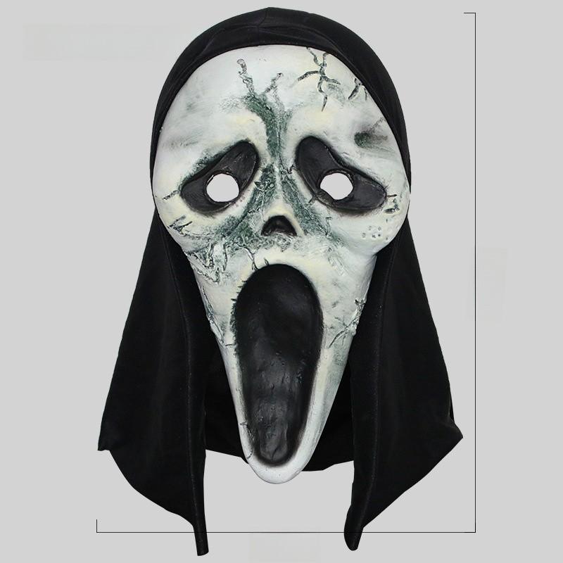Creepy Scream Face Mask Collection Halloween Costume Latex Scary Props For Parties