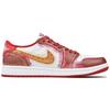 Jordan Air Jordan 1 Low top Vintage Basketball Shoes Unisex Red White Gold CZ0790-161(Team679-)