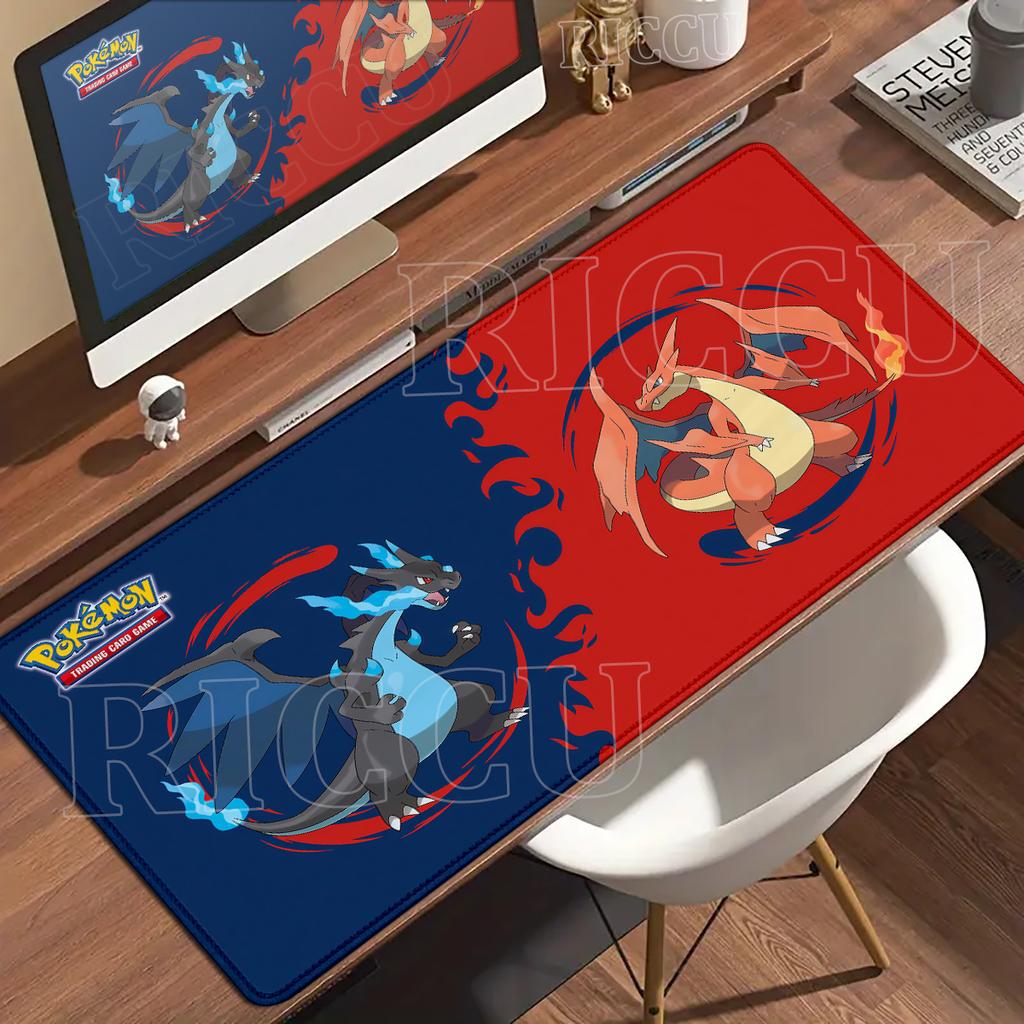 Mouse Pad Anime Gaming Accessories Large Playpad Gamer Computer Office Laptop PC Keyboard Desk Mat P-Pokemons Charizard Mousepad