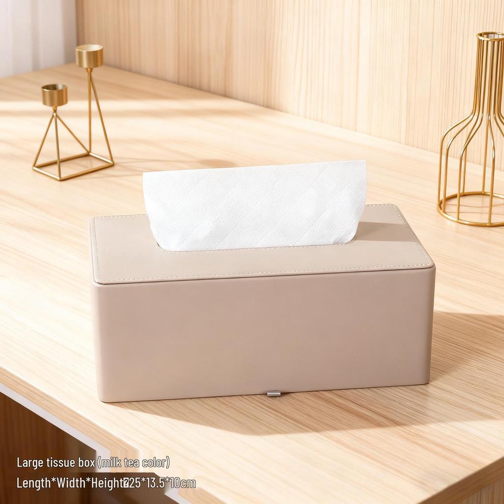 Elegante Scatola Porta Fazzoletti in Pelle di Lusso per Tavolini da Pranzo e Caffè - Personalizzabile con Logo