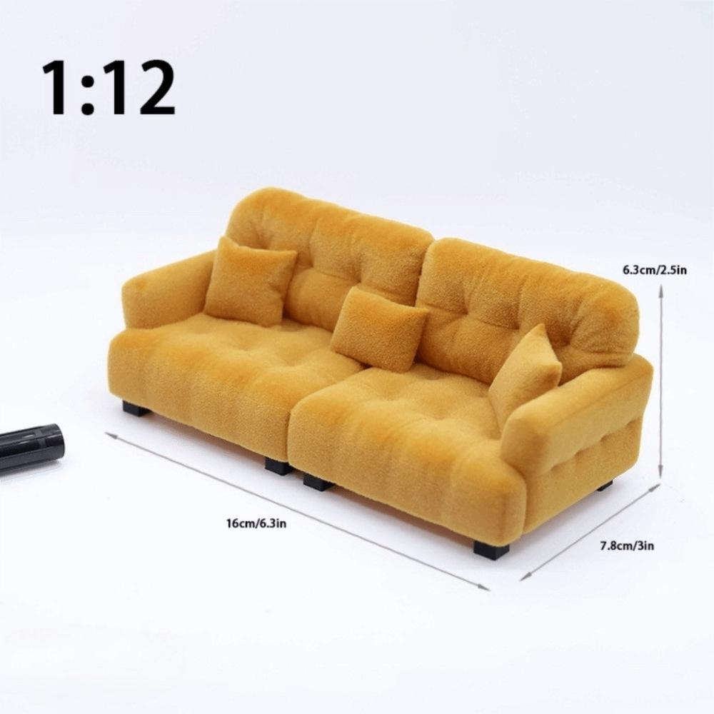 1:12 1:20 1:30 Living Room Furniture Simulation Mini Sofa  Doll House Accessories