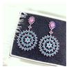 TIANSHE New Model Sector Long Style Pendant Earrings High-end Fashion Temperament Colorful Zircon Earrings