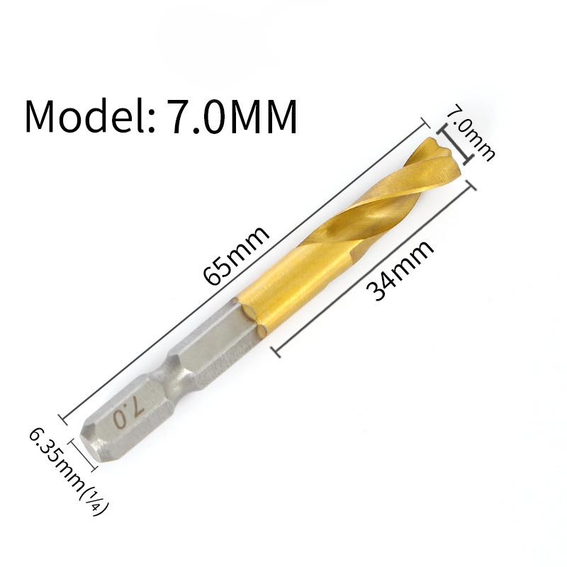 High Hardness 2-10Mm Twist Drill Bit Hex Shank Ultra-Short Hole Opener Stainless Steel Special Drill Wood Metal