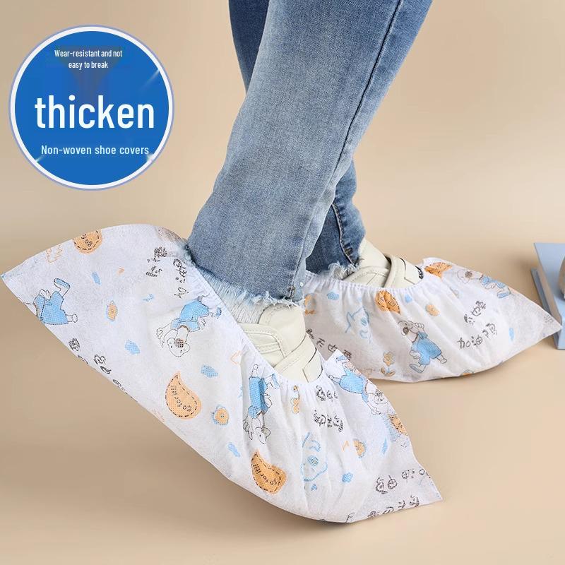 

Одноразовые Нескользящие Мультяшные Бахилы - Толстые, Нетканые, Износостойкие для Использования в Помещении