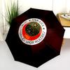 Gençlerbirliği SK  Pattern, Automatic Folding Umbrella, Portable and Foldable Design, 8 Ribs, a Christmas or Birthday Gift.
