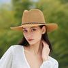 Big Eave Hat Cowboy Hat Female Versatile Sunshade Papyrus Western Cowboy Hat Summer Sun Protection Beach Fisherman Straw Hat