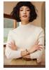 Premium Autumn/Winter Cashmere Knit Top: Soft, Smooth, Half-High Collar Sweater