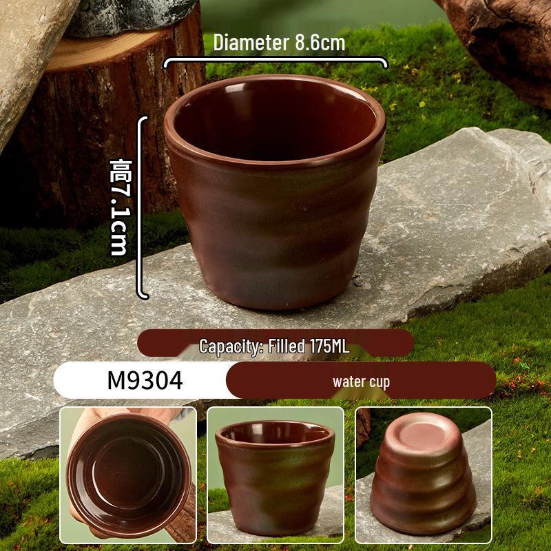 Melamine Plate for Gourmet Hot Pot, Barbecue & Shrimp: Mountain & Field Design