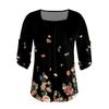 Women's T-shirt Printed Long Sleeved Raglan Sleeves, Basic Square  Regular Top For Daily Fashion