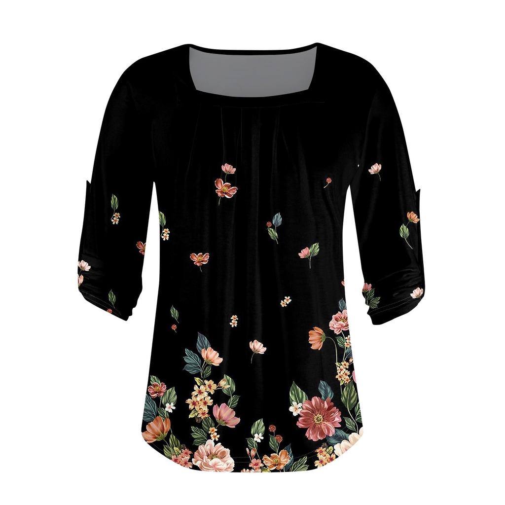 Women's T-shirt Printed Long Sleeved Raglan Sleeves, Basic Square  Regular Top For Daily Fashion