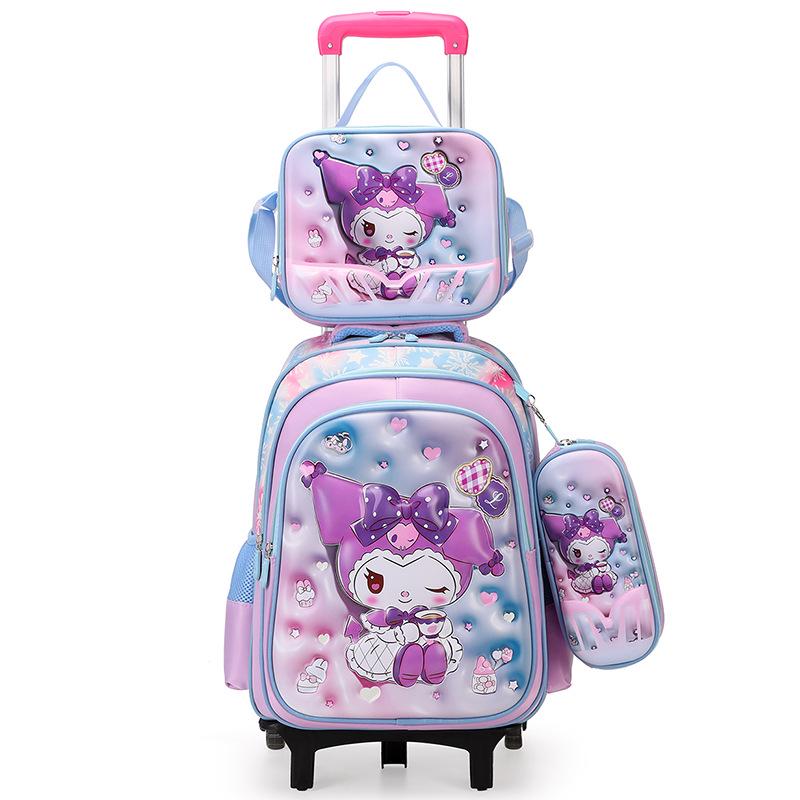 

Рюкзак-візок для початкової школи з текстурованою шкірою для дітей