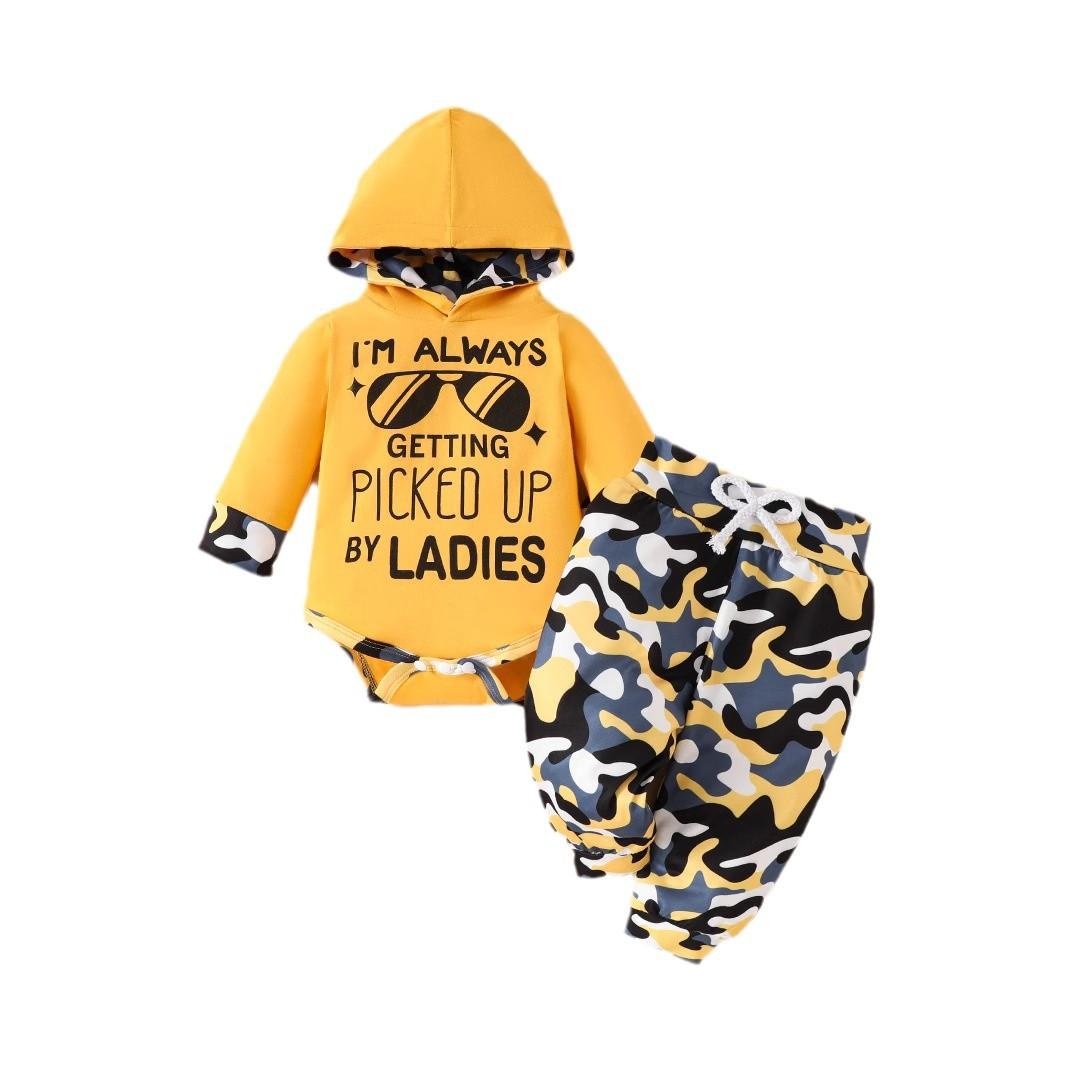 

Комплект детского ромпера с принтом алфавита - Брюки с бантом, костюм из двух предметов 6 оранжевый