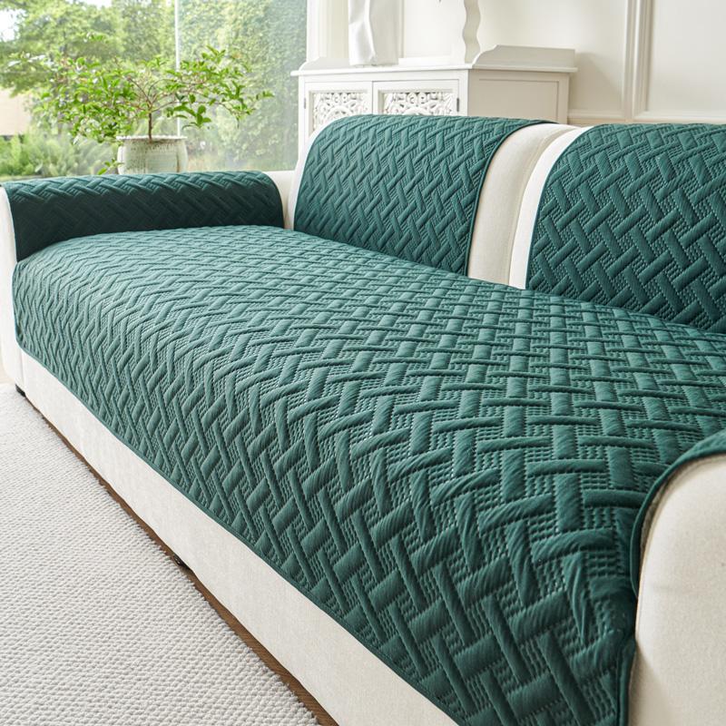Sofa Cover Anti Slip Dirt Resistant Seat Cushion Striped Sofa Cushion Four Season Universal Protective Cover