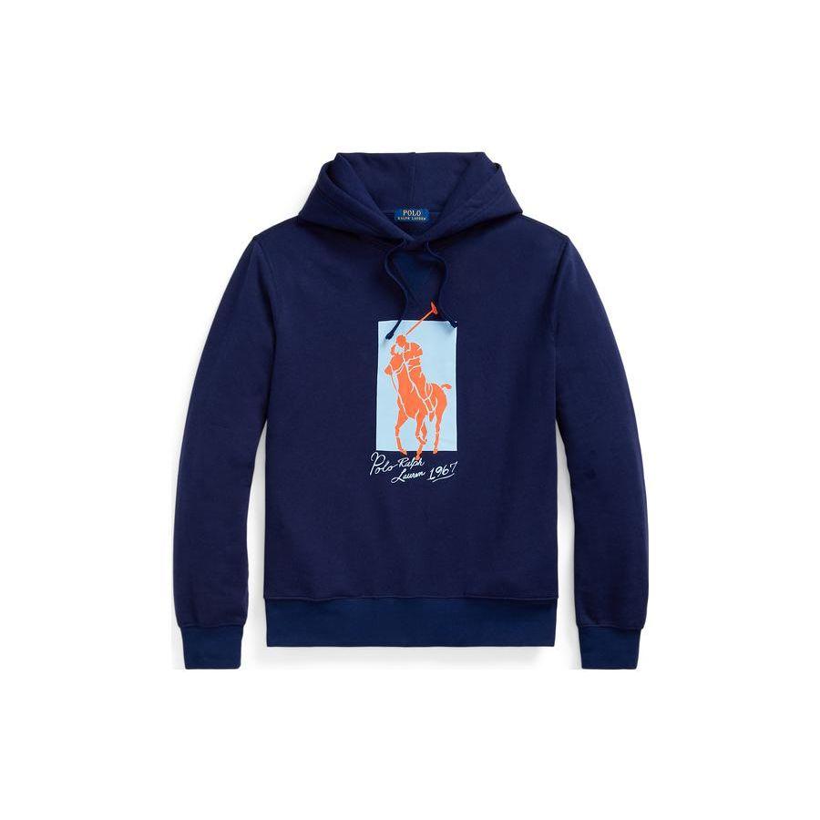 

Polo Ralph Lauren Ss22 Толстовка пуловер с капюшоном и принтом логотипа Big Pony с длинным рукавом мужская толстовка темно-синяя MNPOKNI16821794 XS