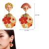 Top Sale Fashion Colourful Dangle Earrings for Women Accessories Stud Earring Pendientes New In Resin Earings