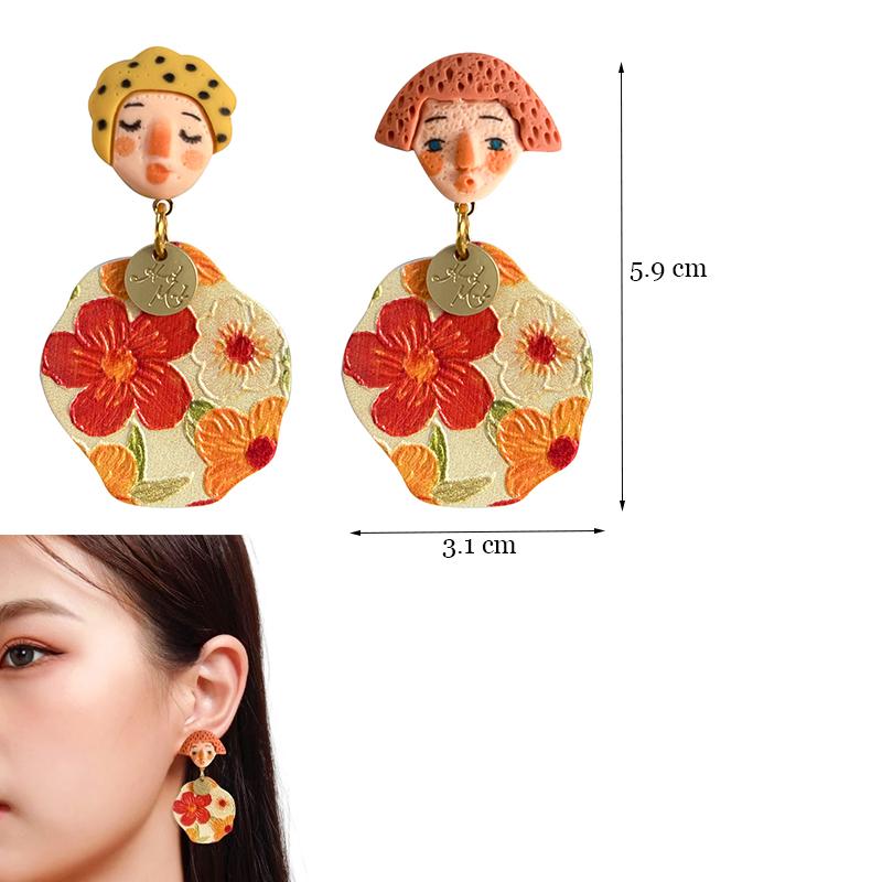 Top Sale Fashion Colourful Dangle Earrings for Women Accessories Stud Earring Pendientes New In Resin Earings