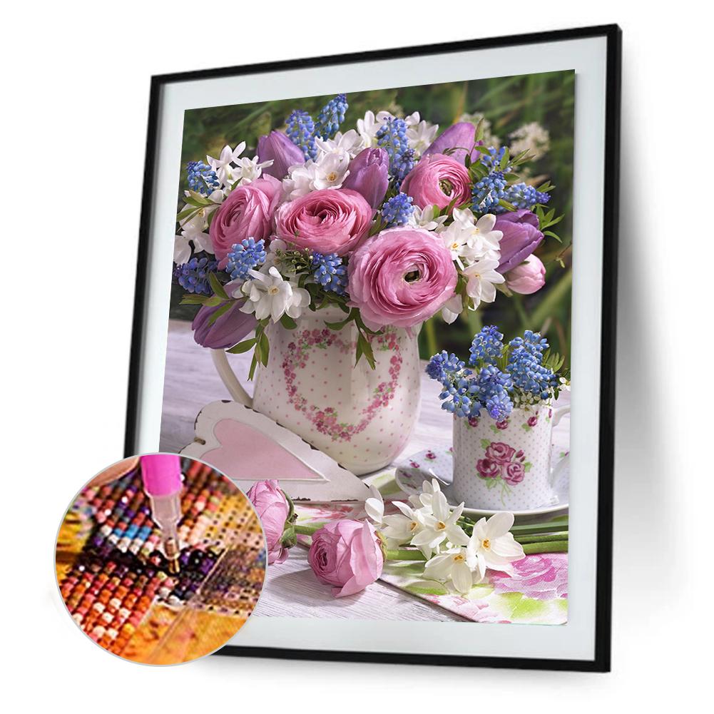 Buy 5D DIY Full Drill Diamond Painting Flower Cross Stitch Mosaic Kits ...