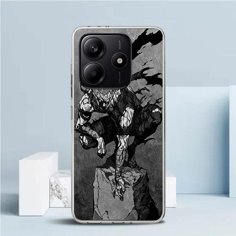 

One P-Punch-Man Garou Phone Case For Xiaomi Redmi Note 15 14 14S 13 12S 12 Pro Plus 11S 11 11T 11E 10S 10 + Soft TPU Back Cover Redmi Note 12 Pro 5G