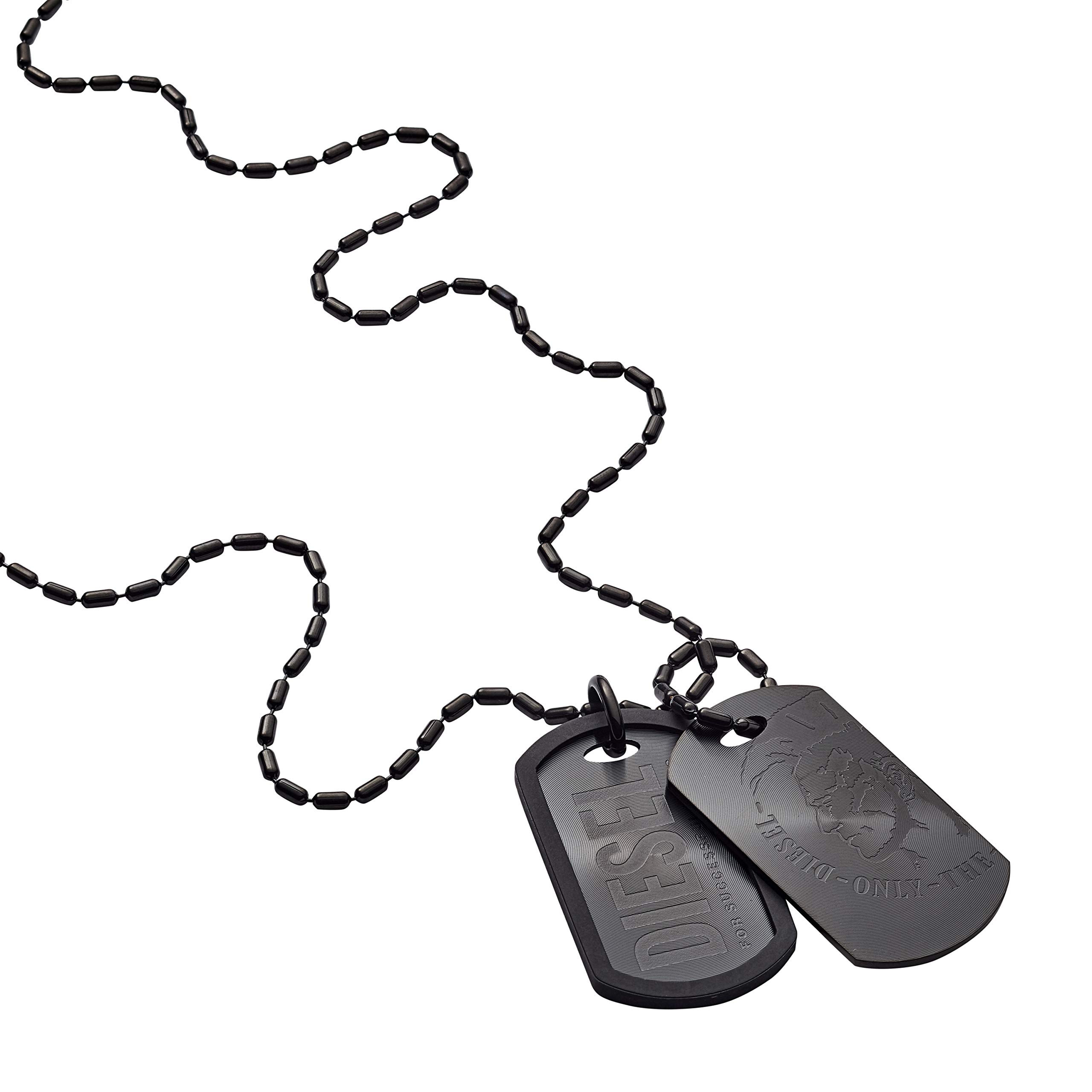 

Diesel Dog Tag Pendant Necklace, Gender-Friendly, Stainless Steel, 50cm + 5cm