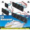 12V 1-4 Gang Universal Toggle Switch Panel USB Car Boat Marine RV Truck Blue LED Styling Accessories Marine Rocker Switch
