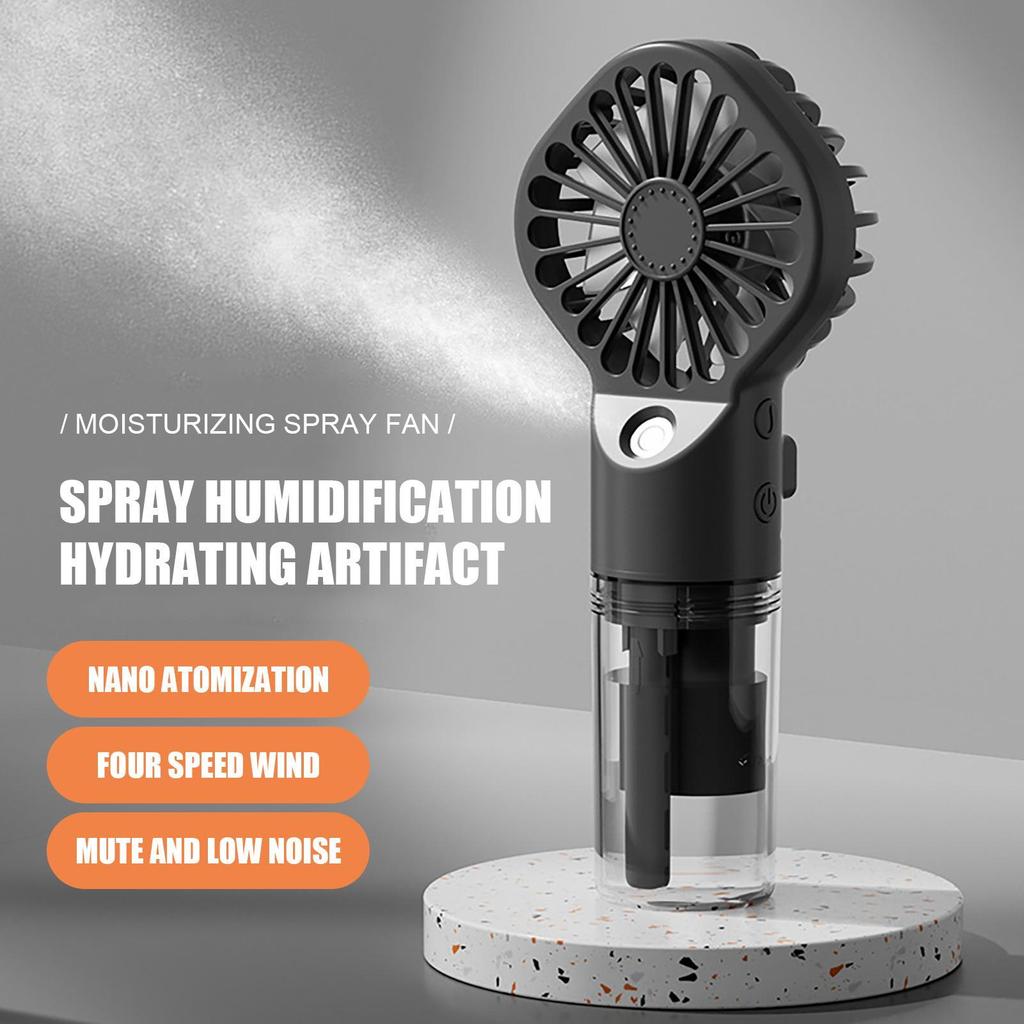 Mini Humidifier Fan Portable Handheld Mist Fan USB Rechargeable Outdoor Hand Fan Small Spray Mist Fan Portable Water Spray Fan