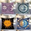 1pc Tarot Cute Sun Moon Art Pillow Case Square Bedroom Sofa Leisure Comfort Cushion Car Living Room Home Decoration