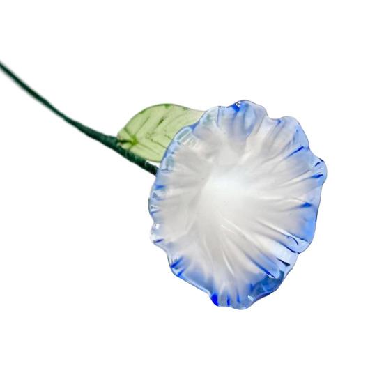 Floare de sticlă lucrată manual cu tulpină de sârmă, glazură colorată suflată manual, mini figurine florale, decorațiune, ornament pentru vază de flori de masă pentru casă, sufragerie, birou