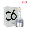 1PC Evrensel Yüksek Güçlü Oto Ampuller C6 Araba LED Farlar - 6000K - Beyaz Işık