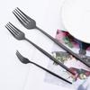 30-piece Black Handle Gold Cutlery Set Matte Finish Dinnerware Set Stainless Steel Knife Fork Spoons Kitchen Utensils Complete