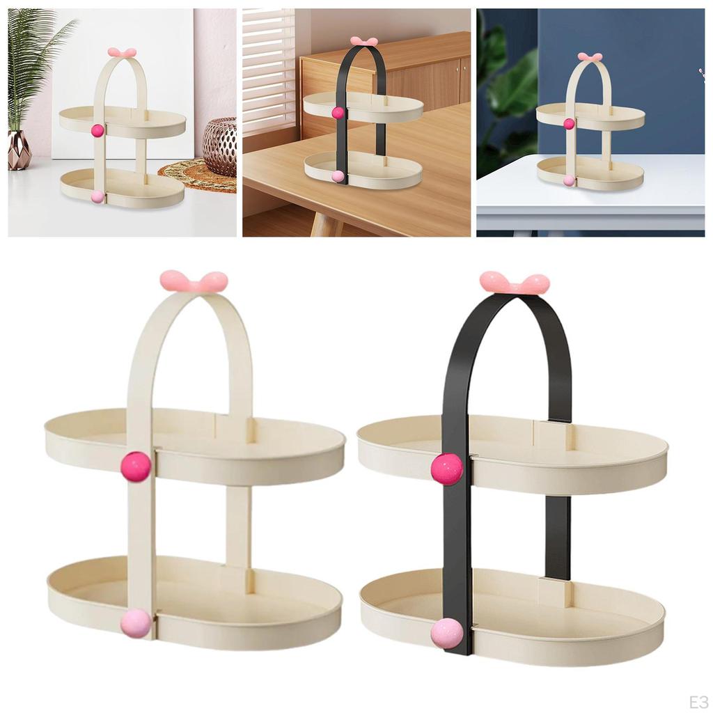 Cosmetic Storage, Bathroom Organizer, Two-Tier Perfume Holder, Display Stand for Bedroom And Living