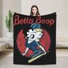 Boop Classic Kiss Blanket Flannel Decoration Bettys Cartoon Breathable Lightweight Throw Blankets for Bedding Outdoor Bedspread