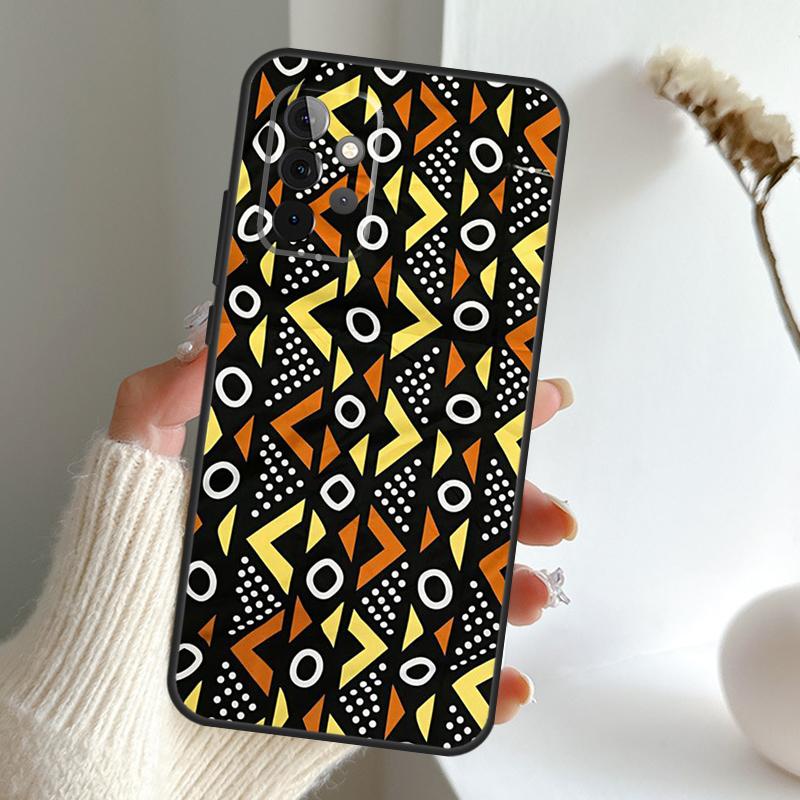 African Style Fabric Print Case For Samsung Galaxy A16 A26 A36 A56 A55 A35 A15 A54 A34 A14 A52 A32 A12 A13 A33 A53 A17