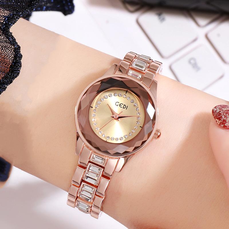 Diamond Fashion Girls Watch Personalized Steel Belt Quartz Watch Colorful Casual Women'S Watch